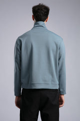 Yüksek Yaka Fermuarlı Sweatshirt