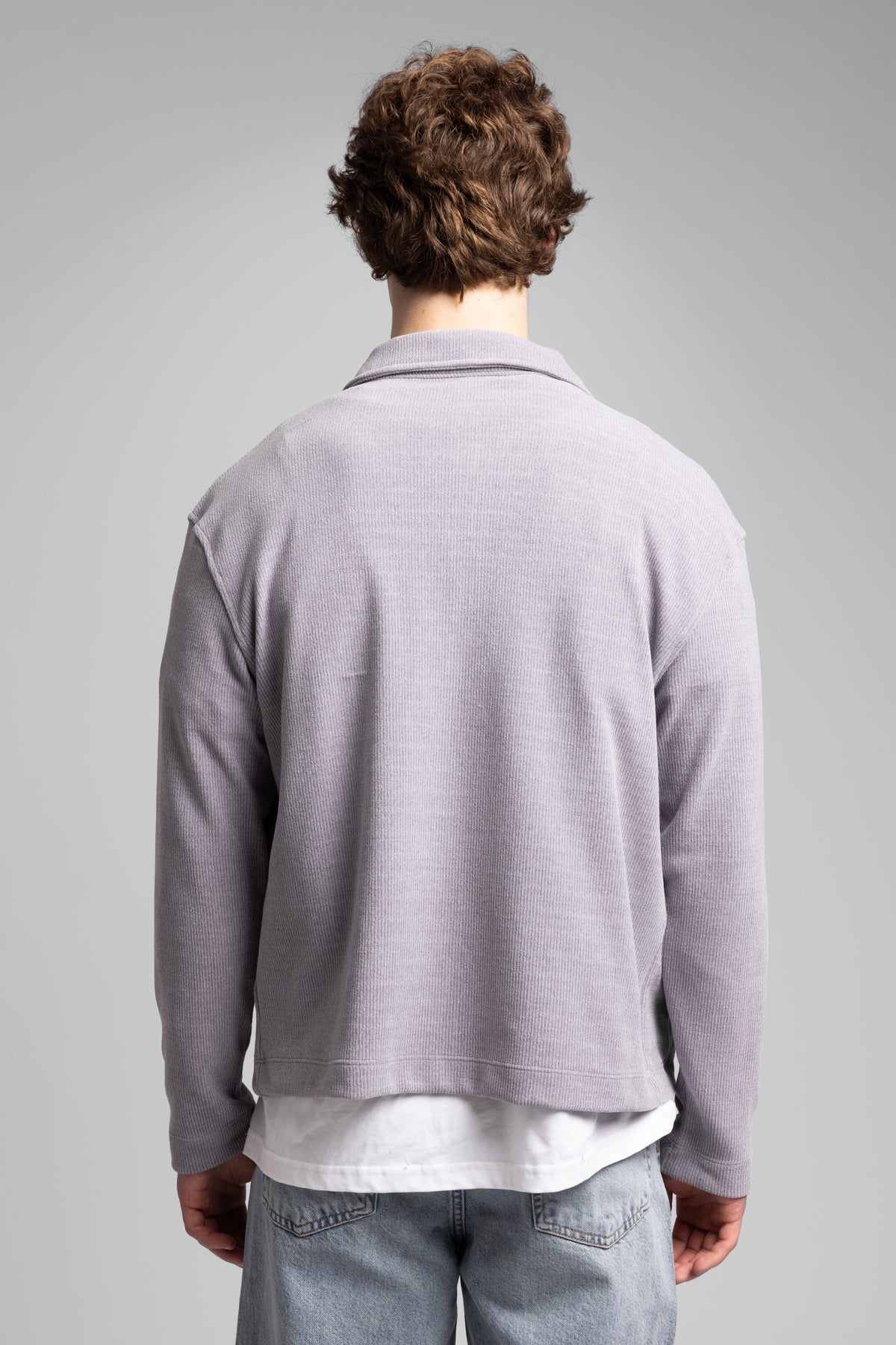 Fermuarlı Fitilli Sweatshirt