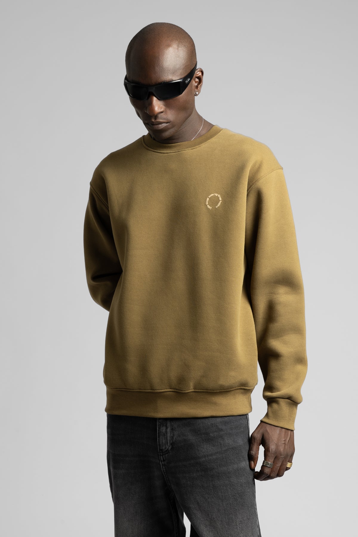 Kabartmalı Yazı Detaylı Sweatshirt