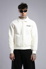 Minimal Nakışlı Fermuarlı Sweatshirt