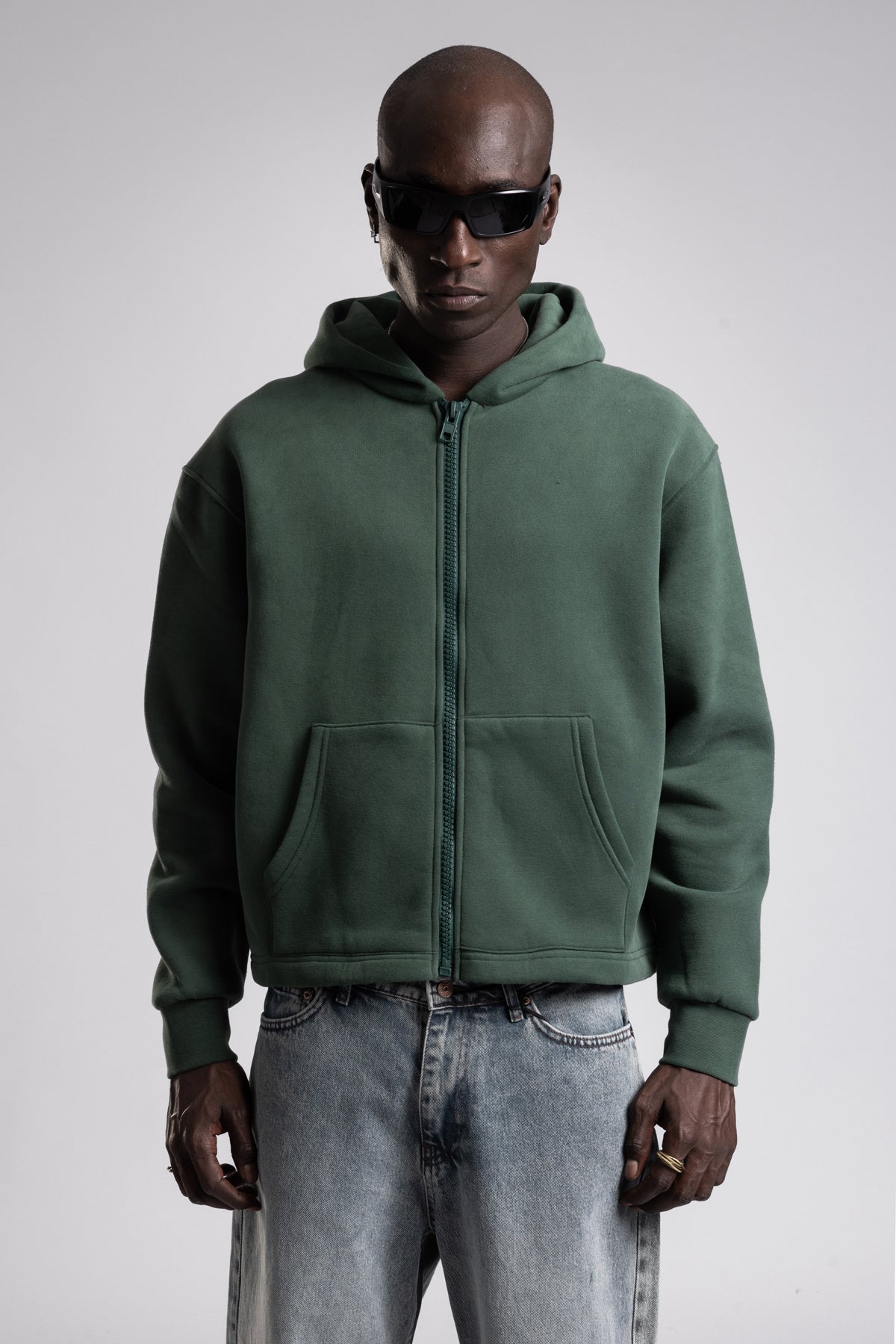 Kapüşonlu Fermuarlı Sweatshirt