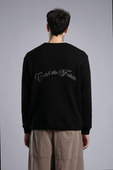 Arka Nakışlı Triko Kazak