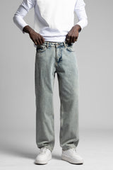 Yıkamalı Baggy Fit Jean