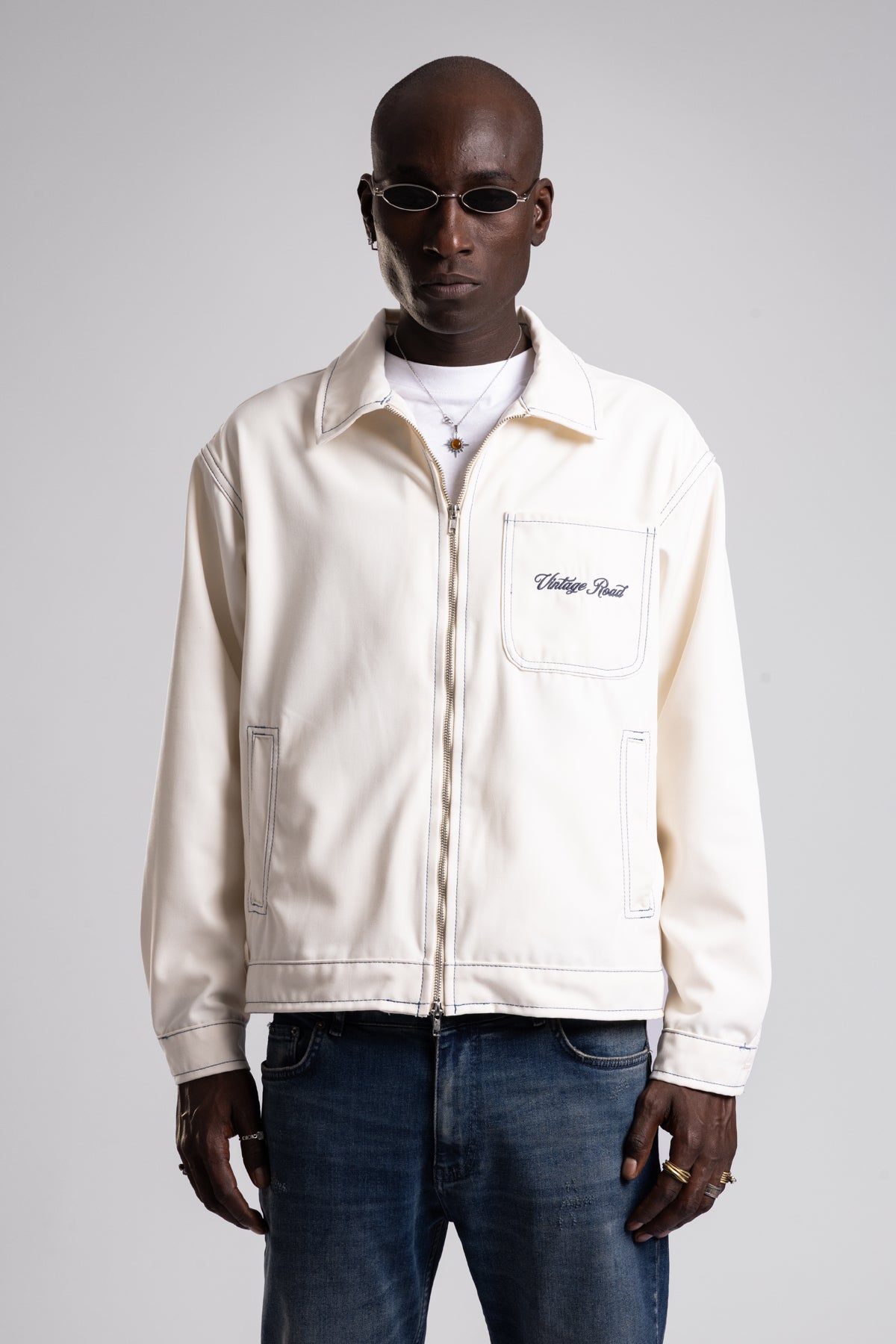 Nakış Yazı Detaylı Vintage Ceket