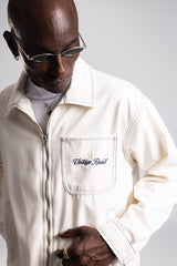 Nakış Yazı Detaylı Vintage Ceket