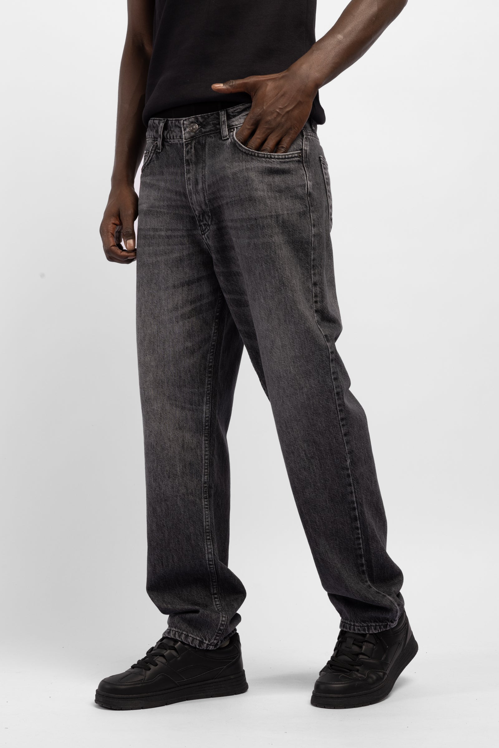 Yıkamalı Baggy Fit Jean