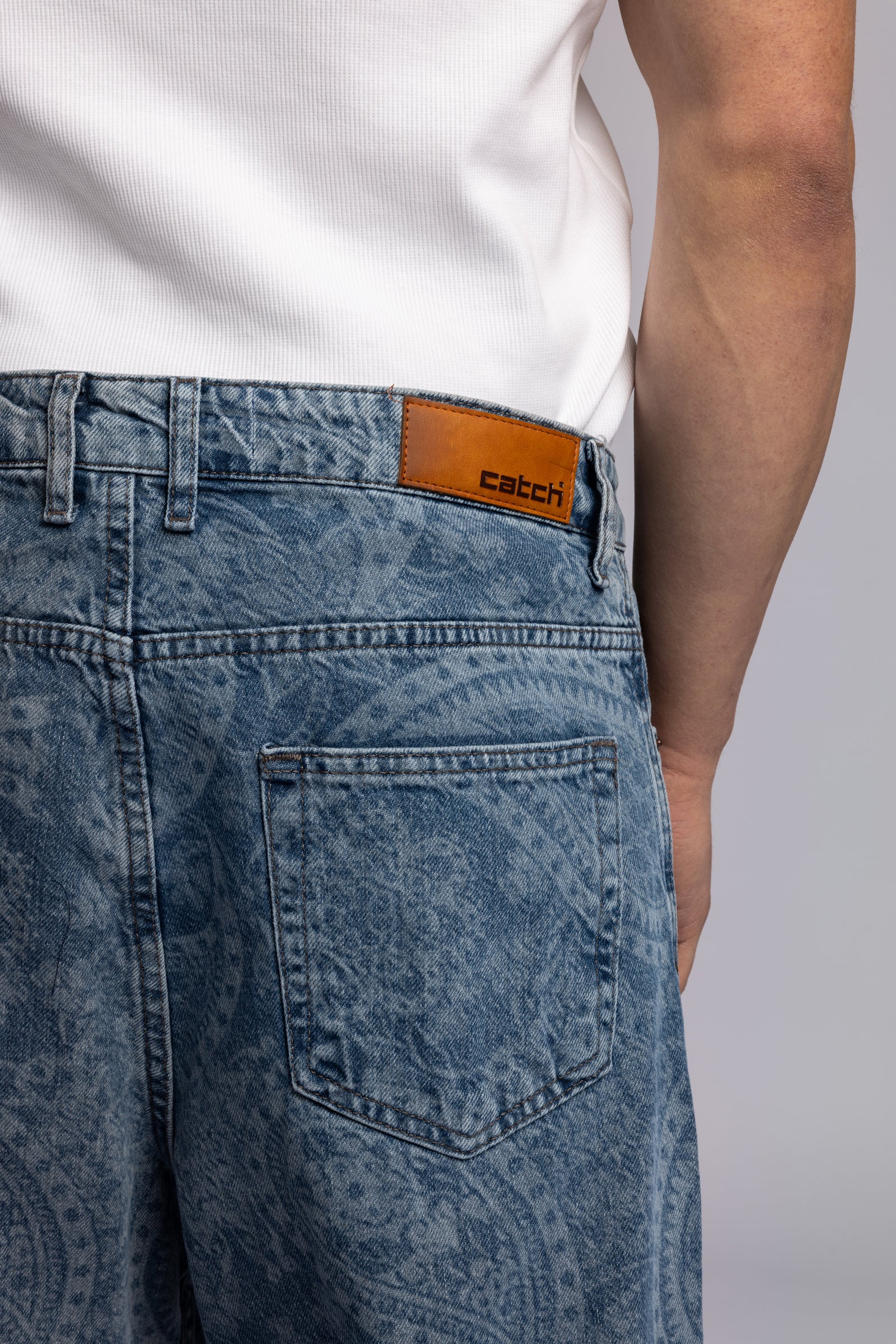 Paisley Desenli Baggy Jean