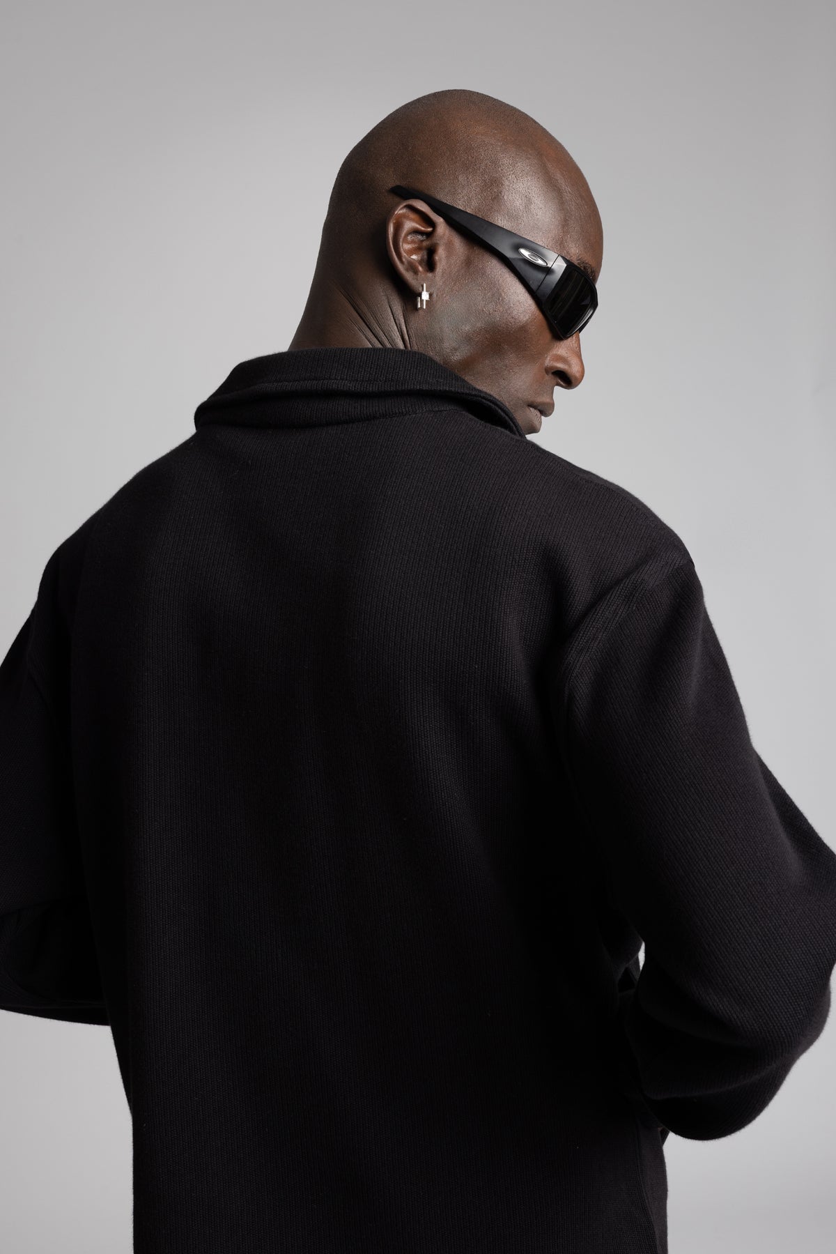 Diyagonal Fermuarlı Ceket