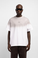 Degrade Yıkamalı Logo Baskılı T-Shirt