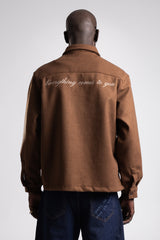 Arka Nakış Detaylı Kaşe Gömlek