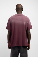 Degrade Yıkamalı Logo Baskılı T-Shirt