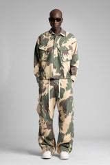 Flap Kargo Cepli Desenli Gömlek