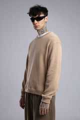 Arka Nakışlı Triko Kazak