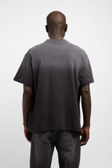 Degrade Yıkamalı Logo Baskılı T-Shirt