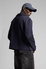 Diyagonal Fermuarlı Ceket