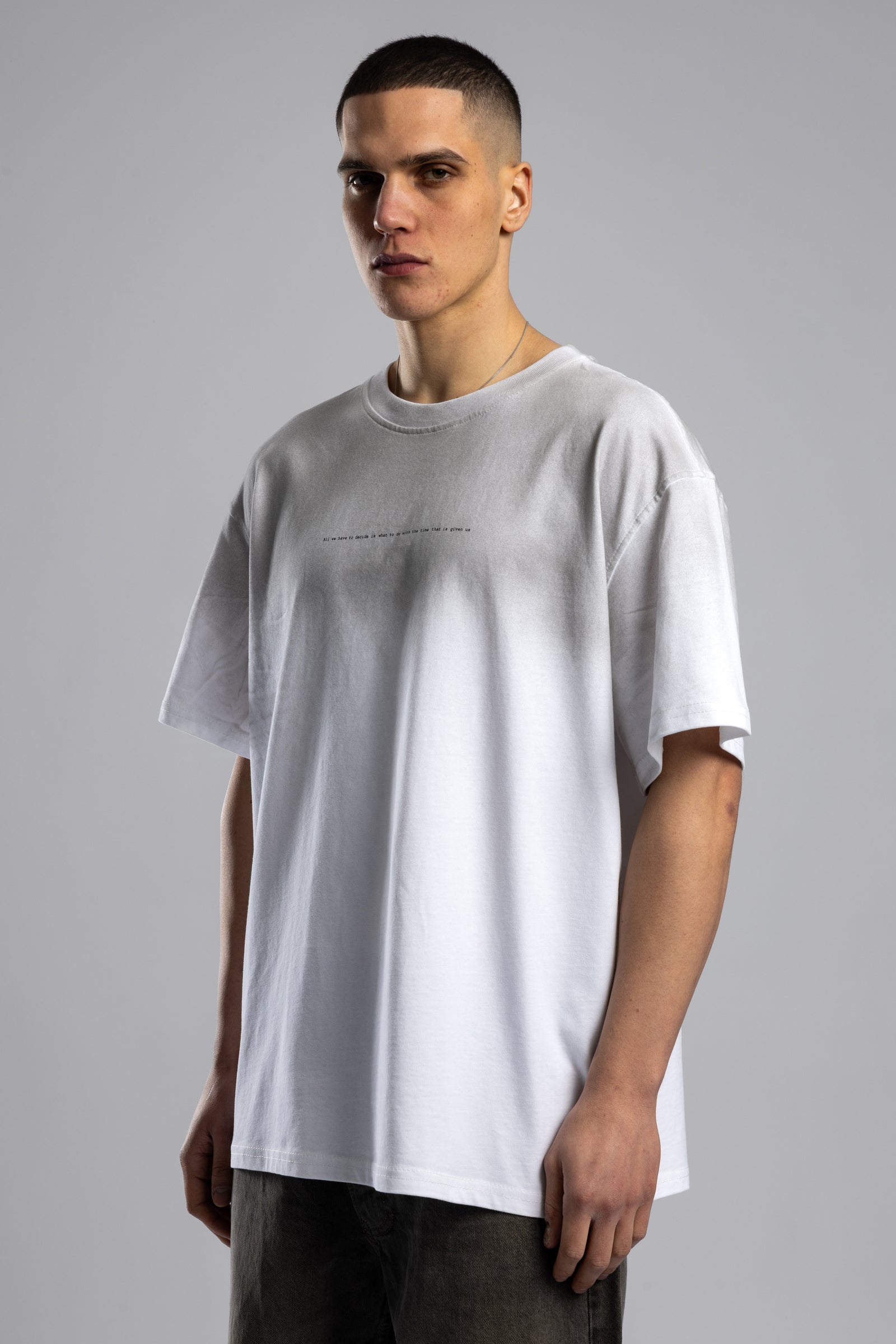 Minimal Yazı Baskılı Yıkamalı T-shirt