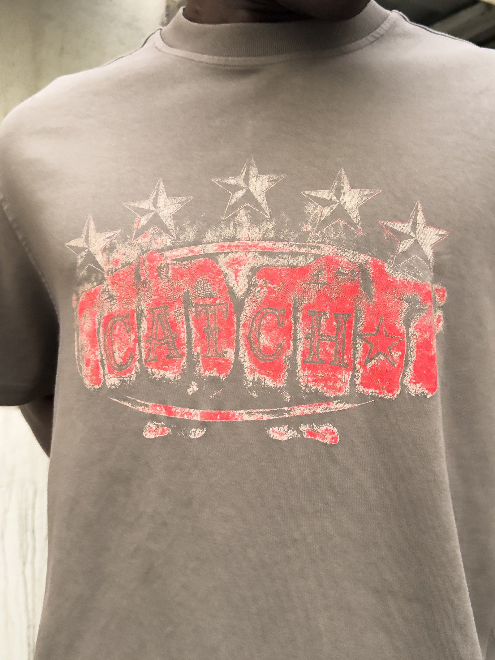 Catch Yıldızlı Logo Baskılı T-Shirt