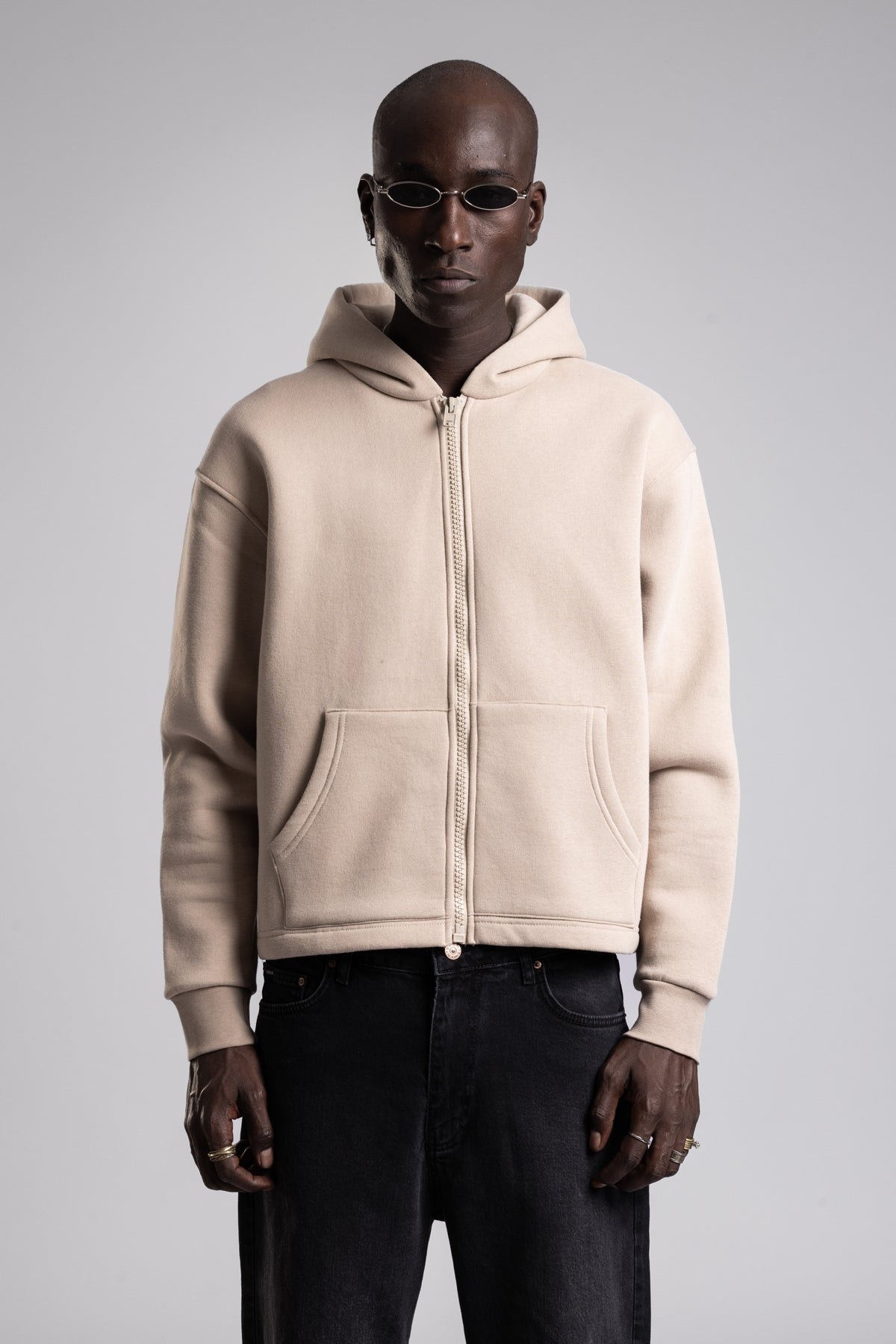 Kapüşonlu Fermuarlı Sweatshirt