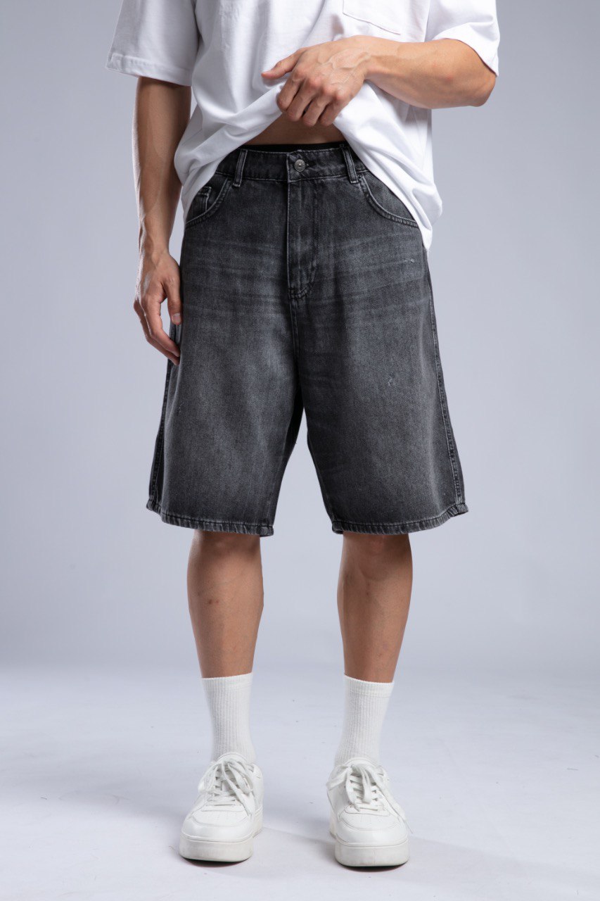 Yıkamalı Basic Denim Kapri