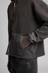 Baskılı Fermuarlı Sweatshirt