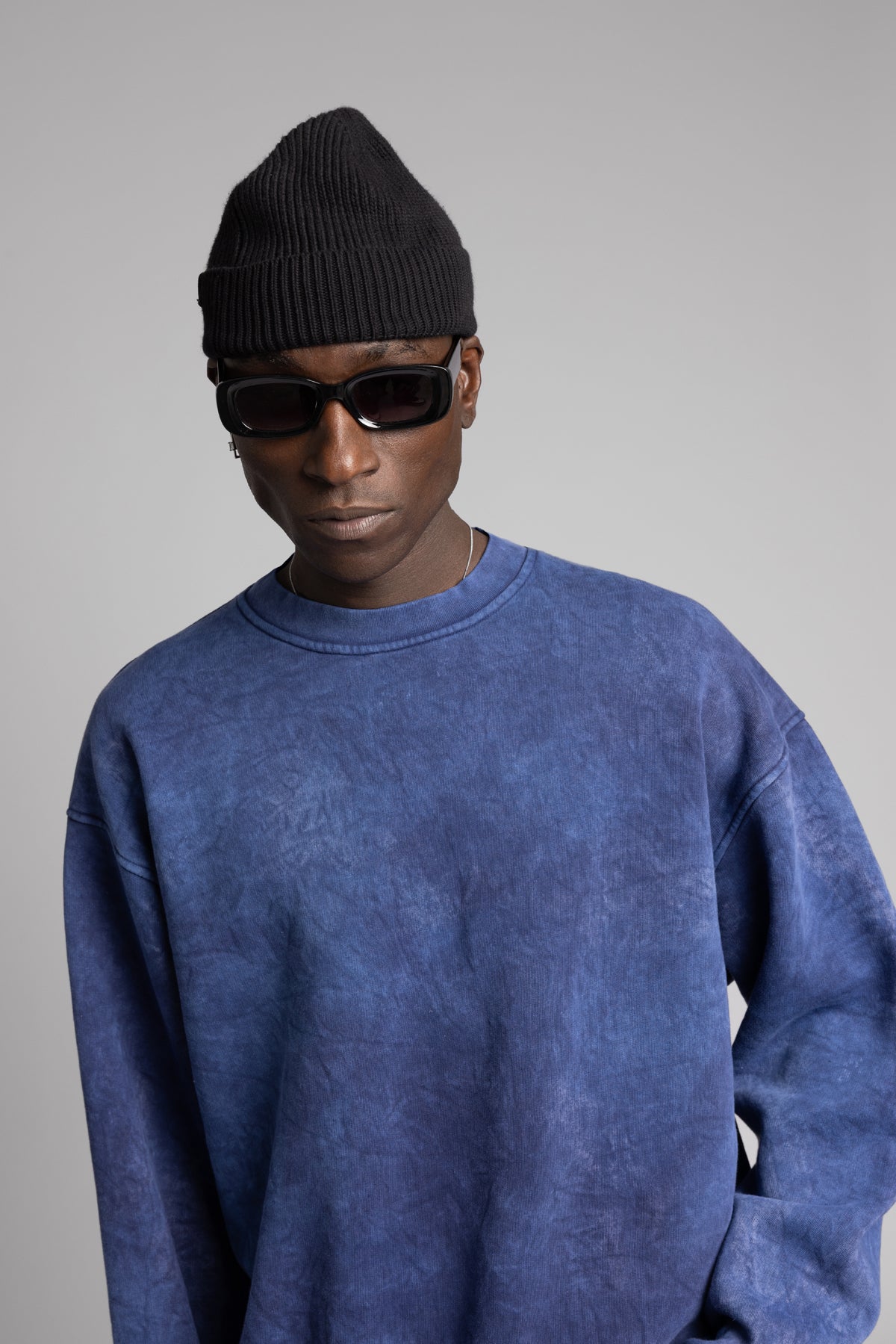 Basic Yıkamalı Sweatshirt