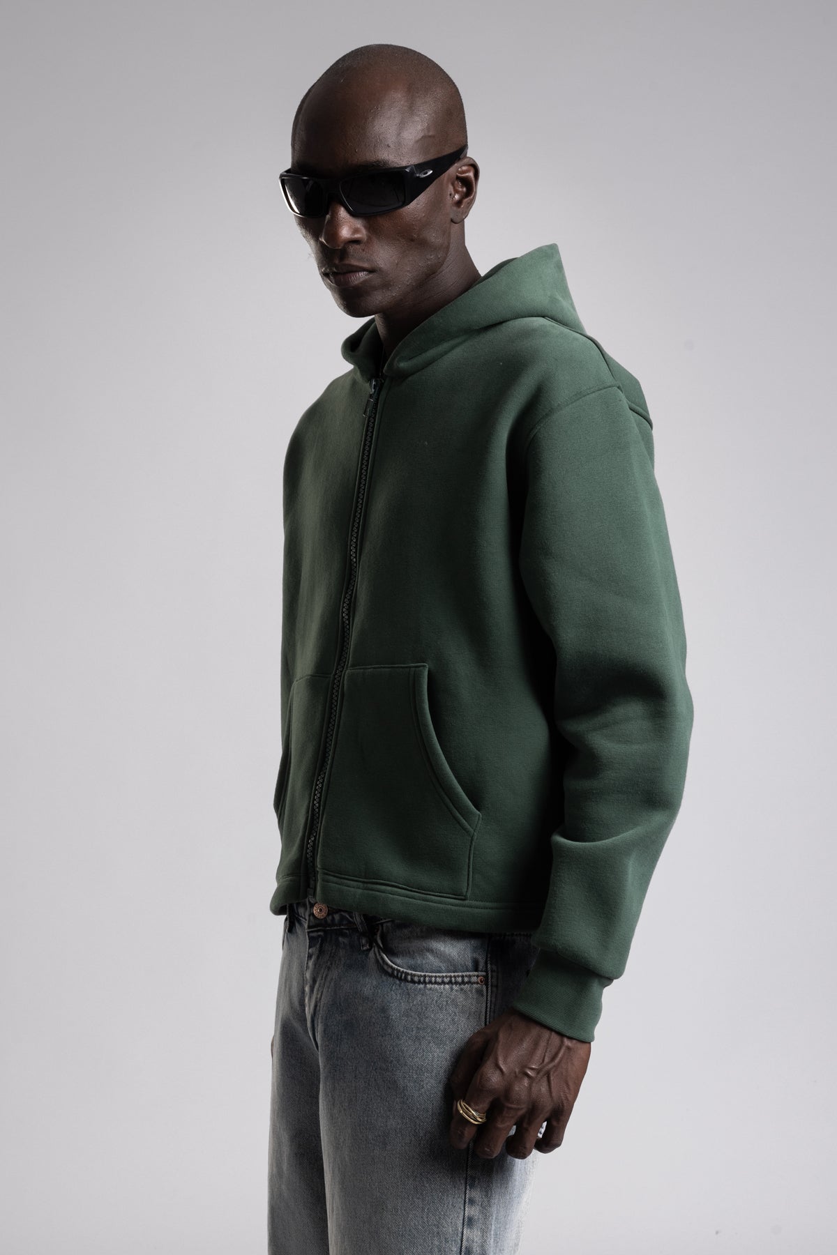 Kapüşonlu Fermuarlı Sweatshirt