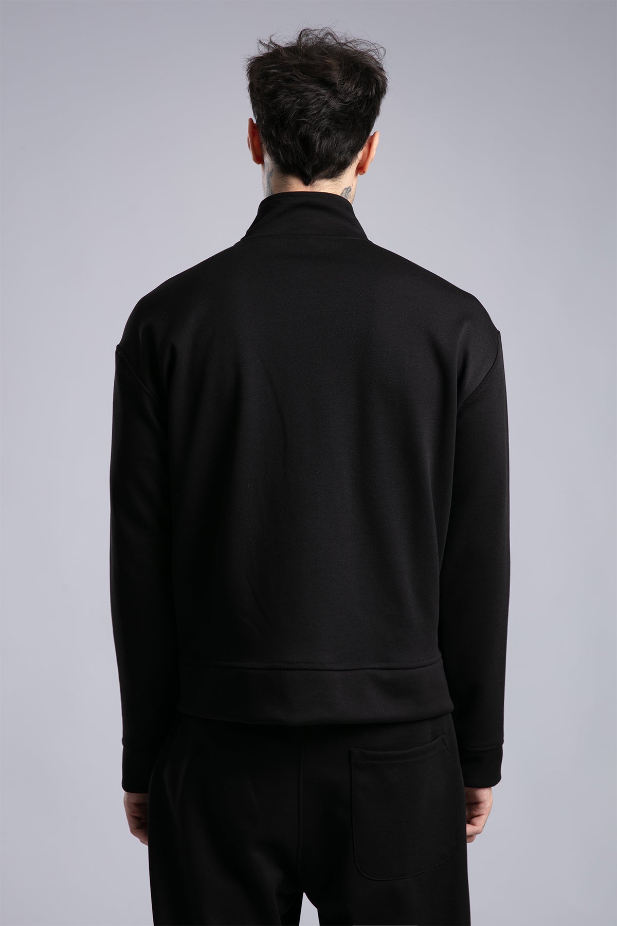 Şerit Detaylı Fermuarlı Sweatshirt