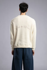 Arka Nakışlı Triko Kazak