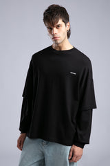 Minimal Logo Detaylı Basic İnce Sweatshirt