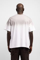 Degrade Yıkamalı Logo Baskılı T-Shirt