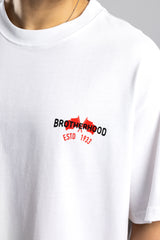 Oversize “Brotherhood” Baskılı T-shirt