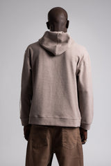 Çift Yön Fermuarlı Kapüşonlu Triko Sweatshirt