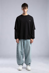 Minimal Logo Detaylı Basic İnce Sweatshirt