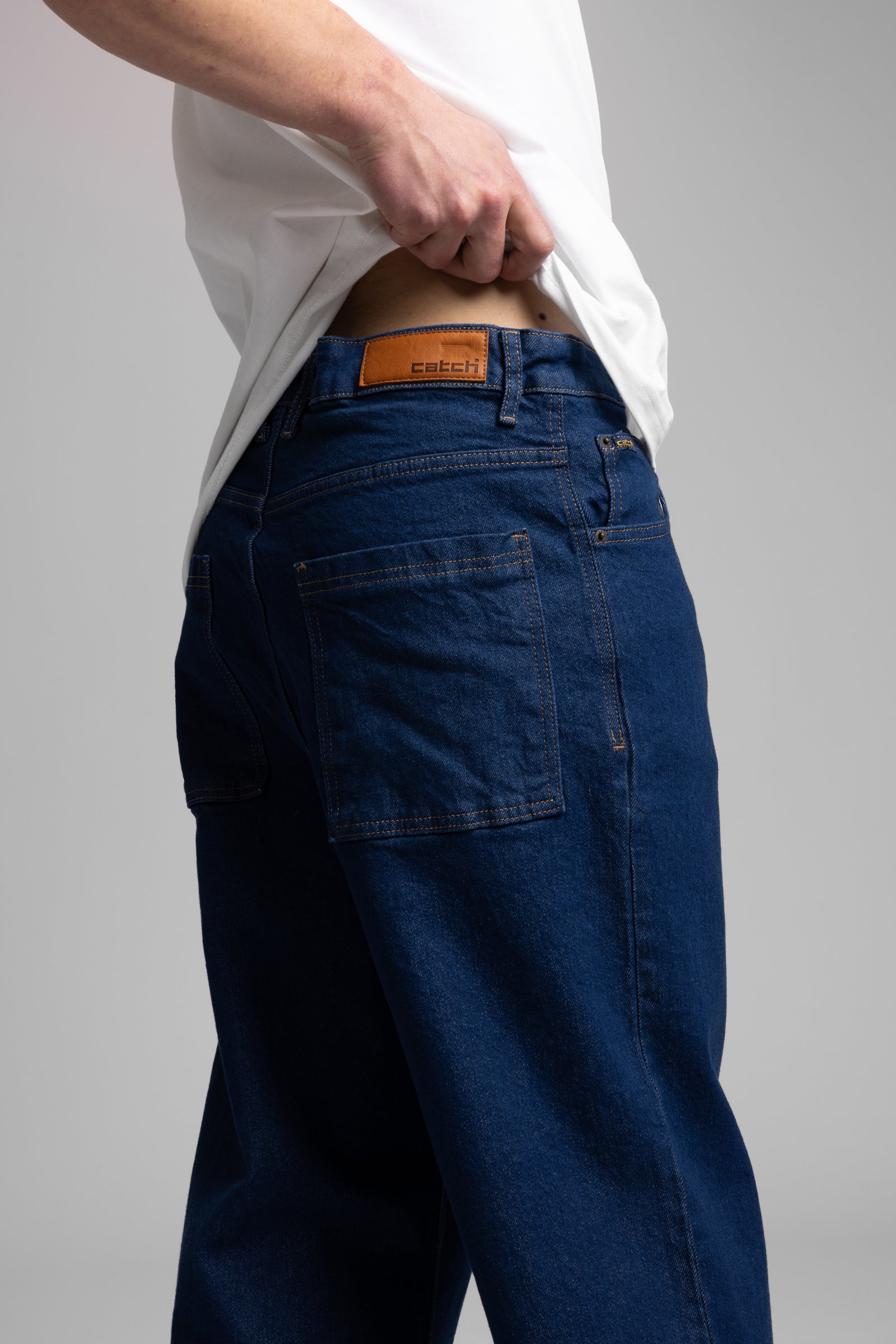 Kontrast Dikişli Baggy Jean