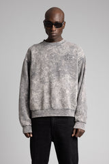 Nakışlı Yıkamalı Sweatshirt