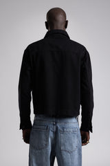 Tonal Nakış Yazı Detaylı Denim Ceket