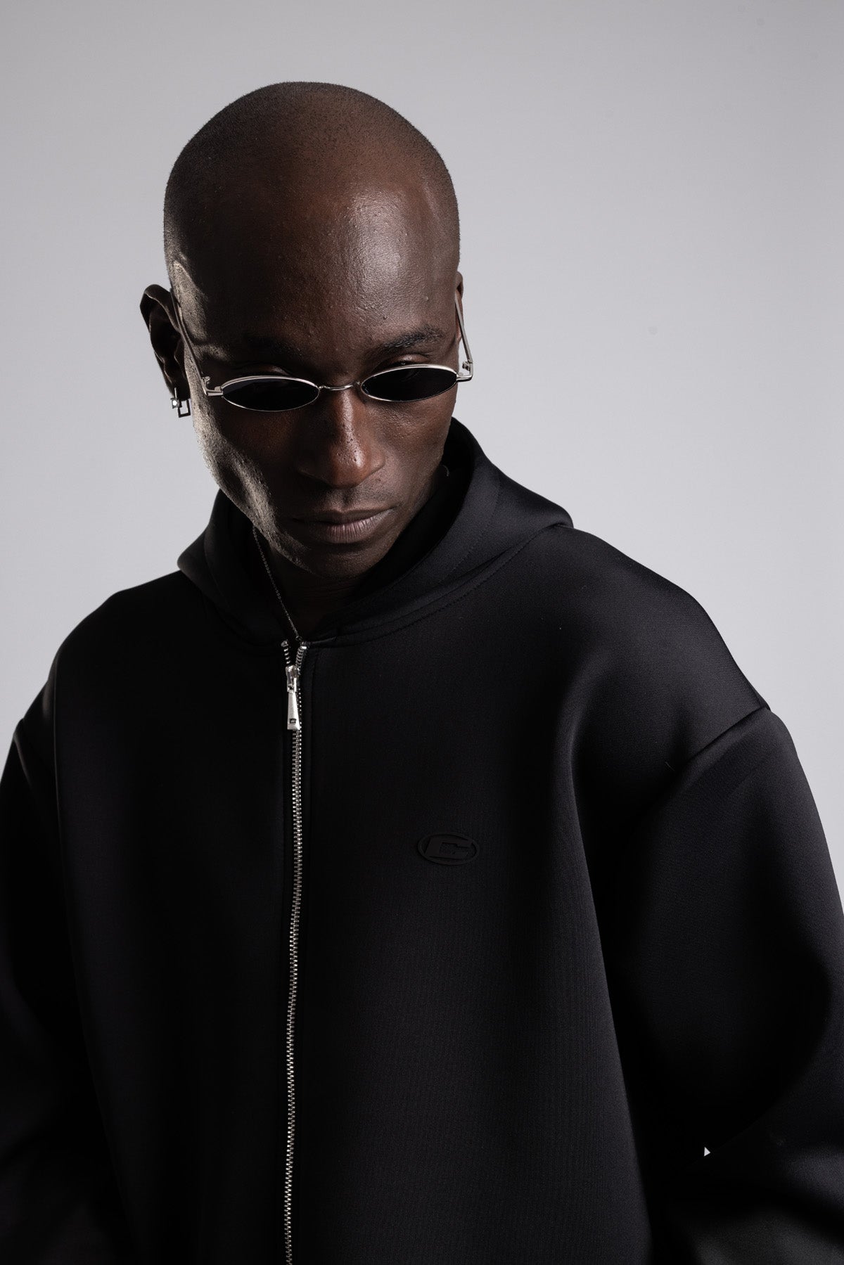 Çift Yön Fermuarlı Kapüşonlu Sweatshirt