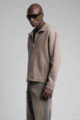 Diyagonal Fermuarlı Ceket