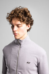 Dik Yaka Fermuarlı Fitilli Sweatshirt