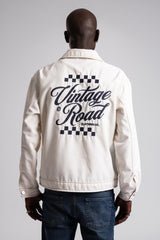 Nakış Yazı Detaylı Vintage Ceket