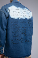 Arka Baskı Detaylı Denim Gömlek