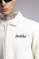 Minimal Nakışlı Fermuarlı Sweatshirt