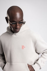 Kabartmalı Baskılı Kapüşonlu Sweatshirt