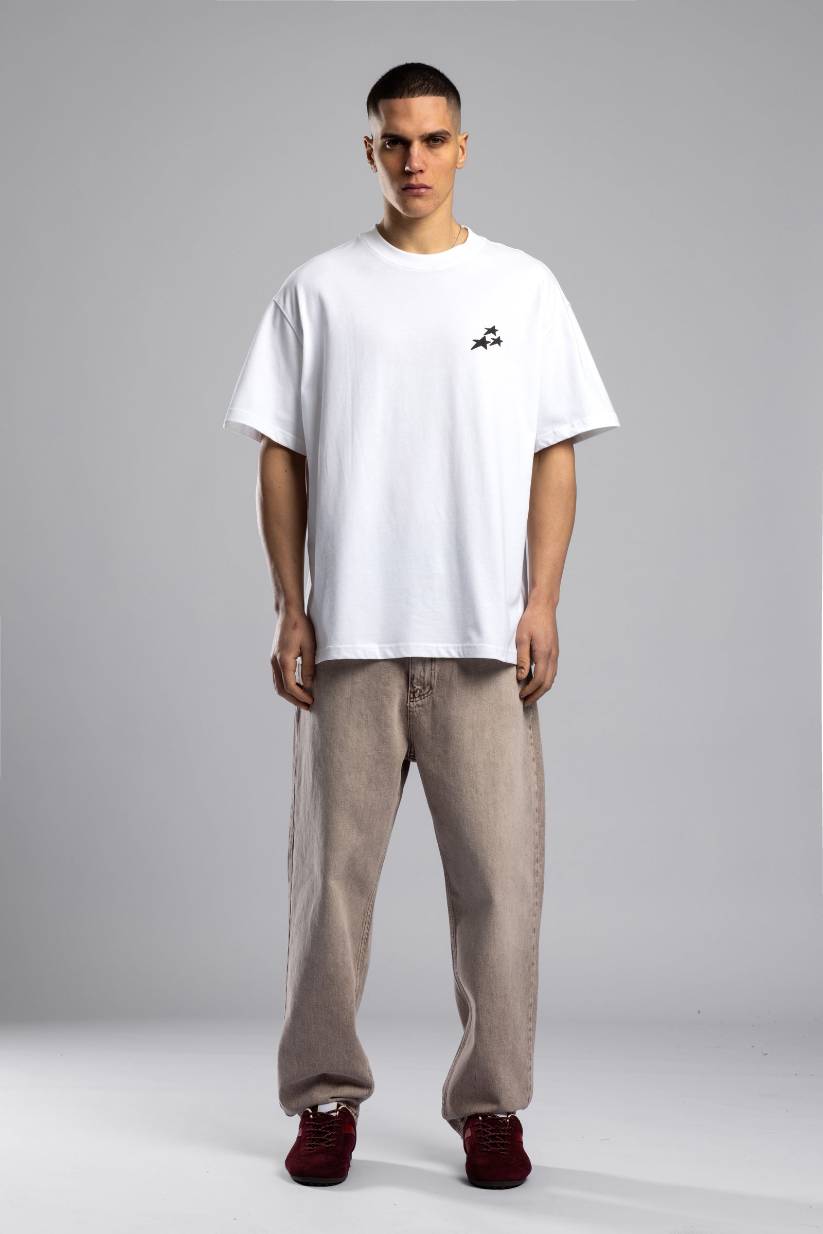 Kabartmalı Baskılı Oversize T-shirt