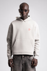Kabartmalı Baskılı Kapüşonlu Sweatshirt