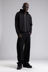 Çift Yön Fermuarlı Kapüşonlu Sweatshirt