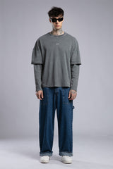 Utility Detaylı Oversize Jean