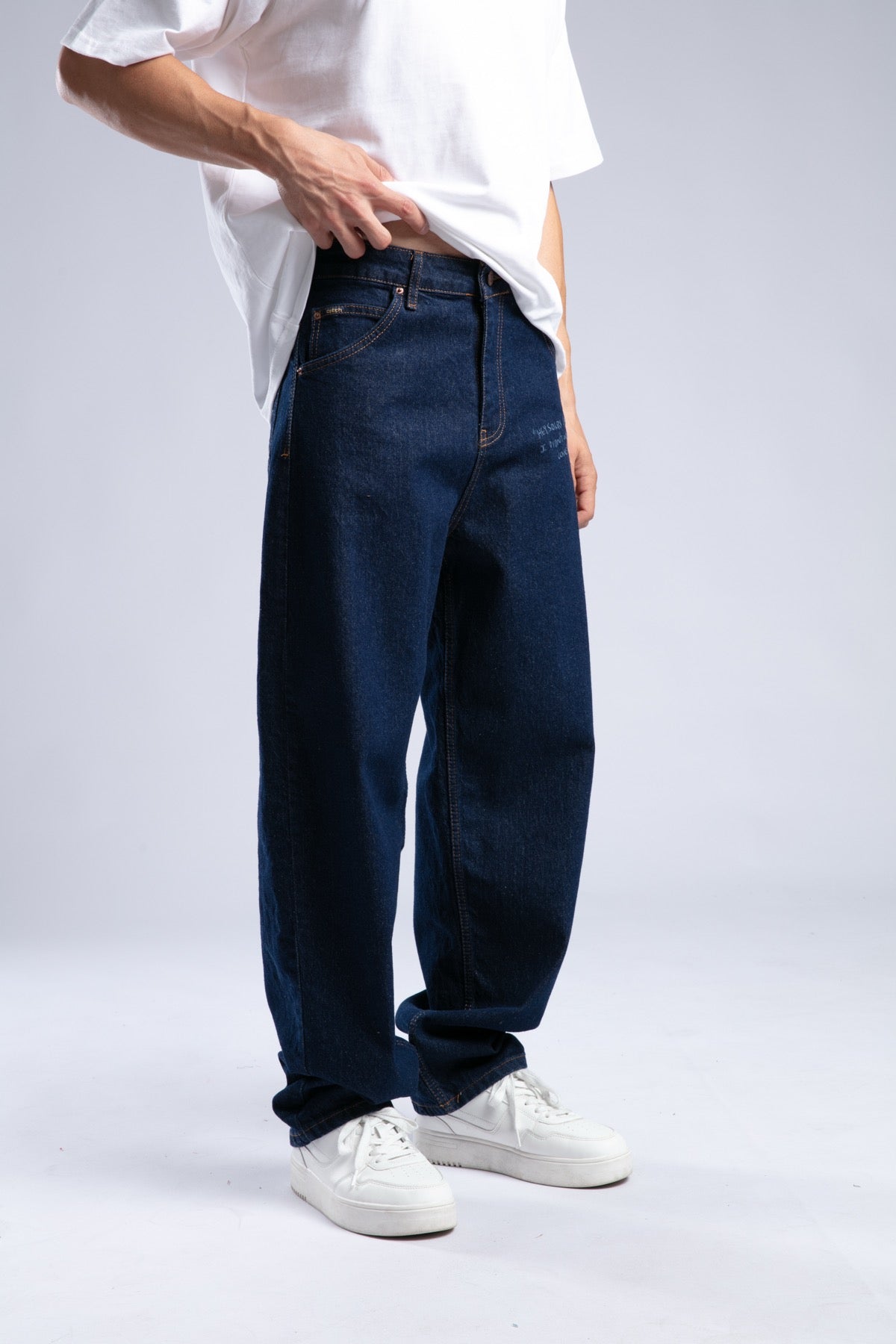 Nakışlı Baggy Jean