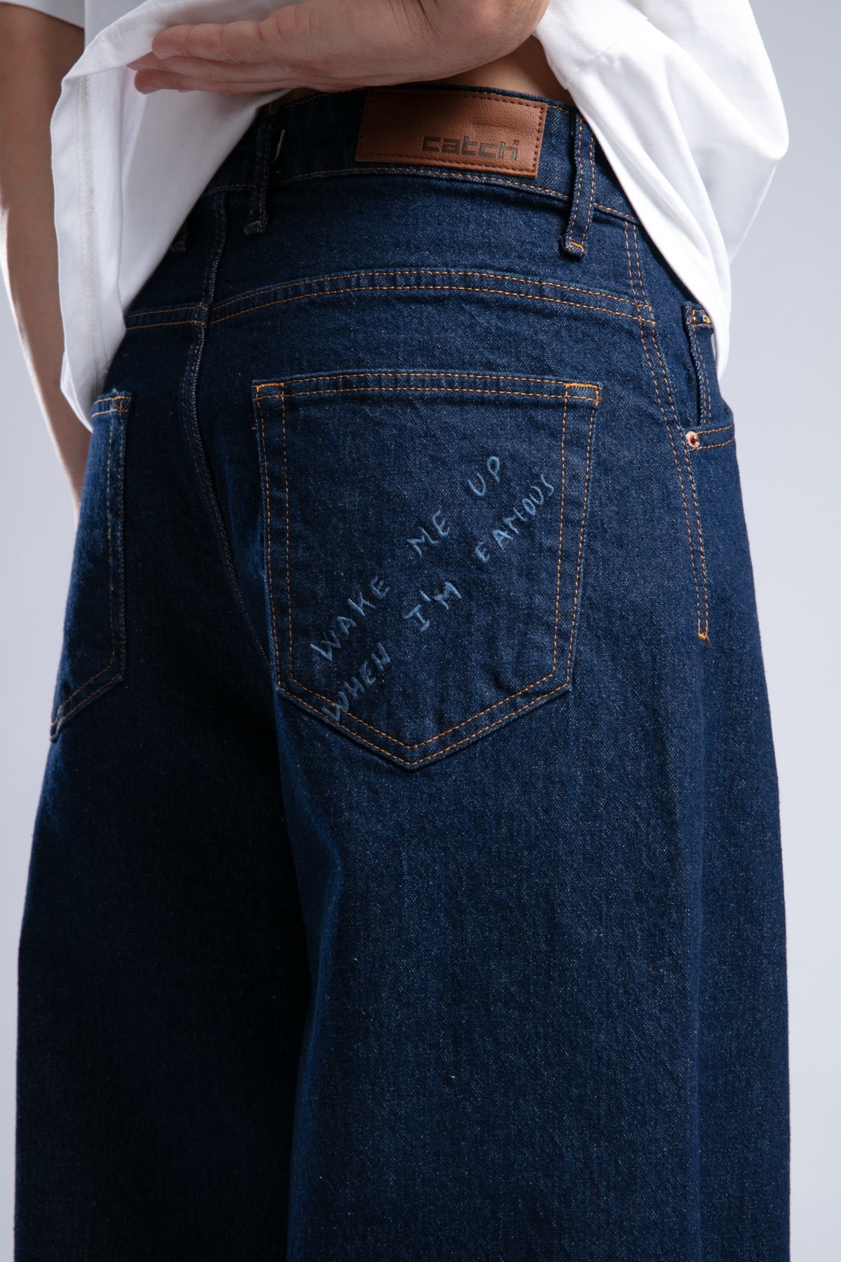 Nakışlı Baggy Jean