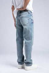 Nakışlı Straight Fit Jean